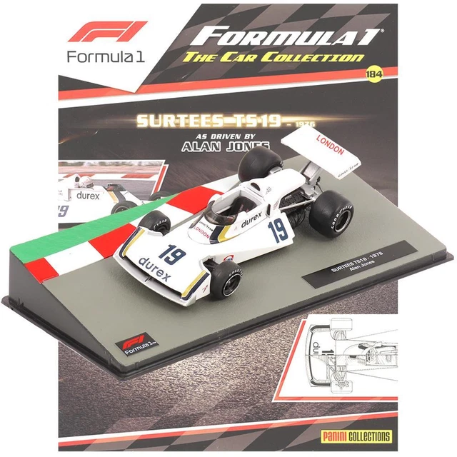 PANINI FORMULA 1 Car Collection Surtees TS19 1976 Issue 184 inc ...