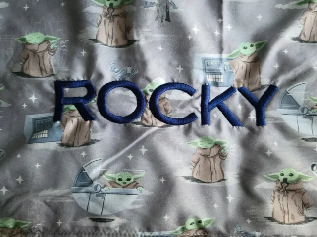 Pottery Barn Star Wars Grogu Nap Mat Monogramed Rocky