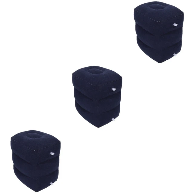 3x Adjustable Height Airplane Footrest Foot Rest Pillow for Home Office