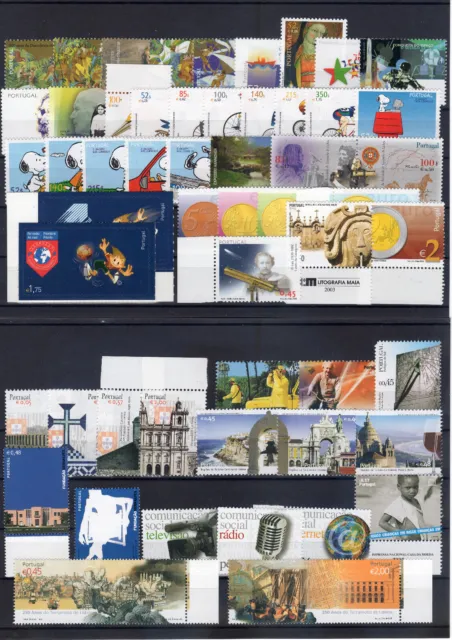 Portugal Briefmarkensammlung 2000-2005 Frankaturware 31,89€ Nominale postfrisch