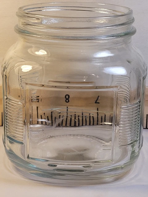 vintage glass hoosier jar no lid