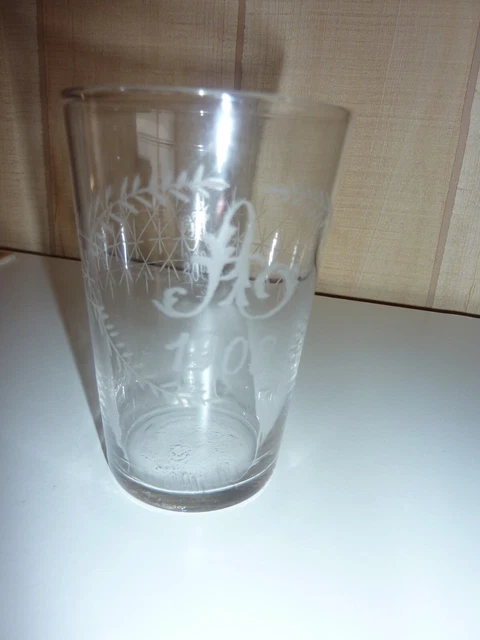 Ancien Gobelet Mélangeur En Verre Pour Pied Mélangeur - RARE États-Unis