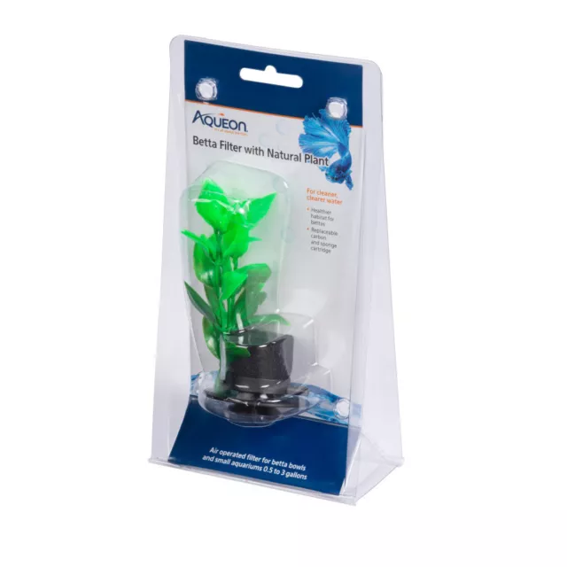 Aqueon Betta Filter with Natural Plant Air Powered for Cleaner Clearer Water