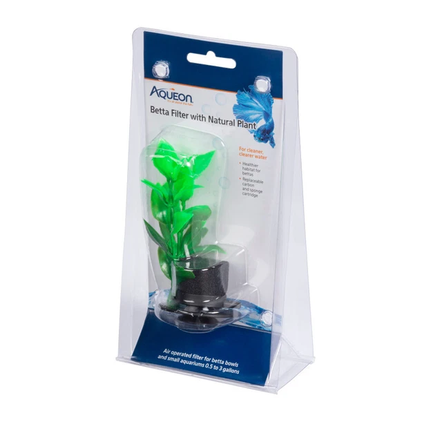 Aqueon Betta Filter with Natural Plant Air Powered for Cleaner Clearer Water