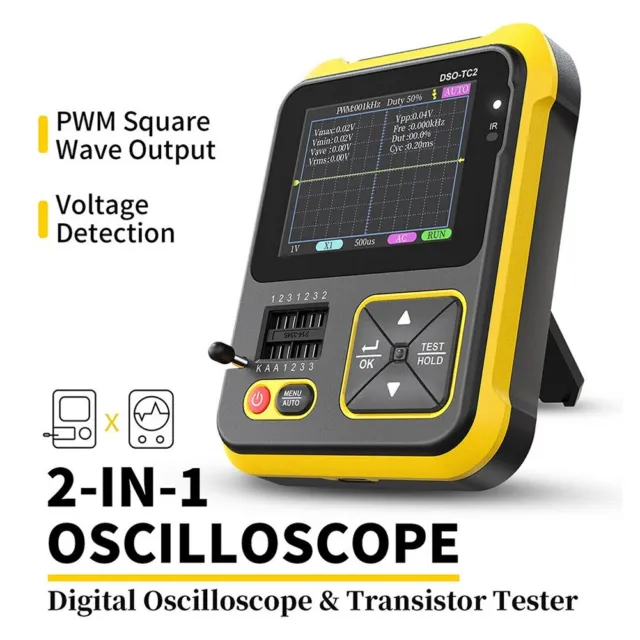 DSO-TC2 200 kMHz oscilloscopio digitale tenuto in mano 2,5 MS/S 2,4 \\\ transistor