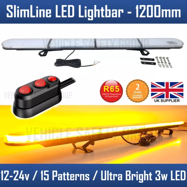 LED Light Bar Amber Flashing Beacon Recovery Lightbar 47" 120cm 1200mm 1.2M 48"