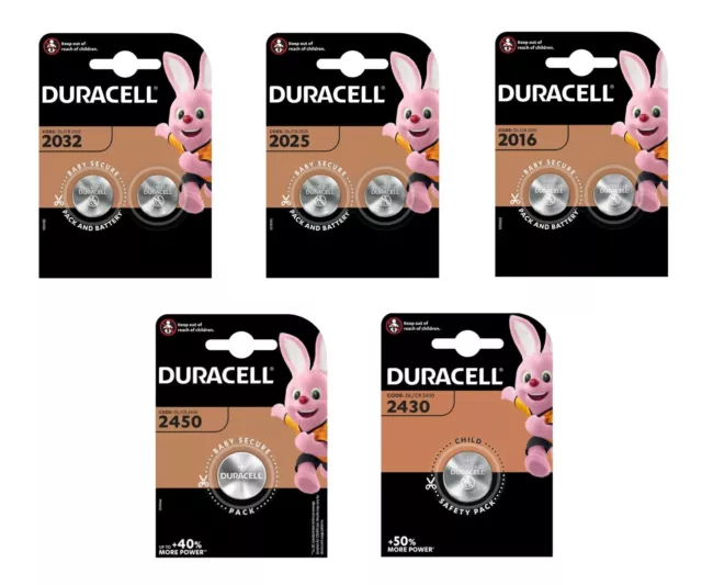 Genuine Duracell CR2032 / CR2025 / CR2016 / CR2450 / CR2430 Coin Batteries