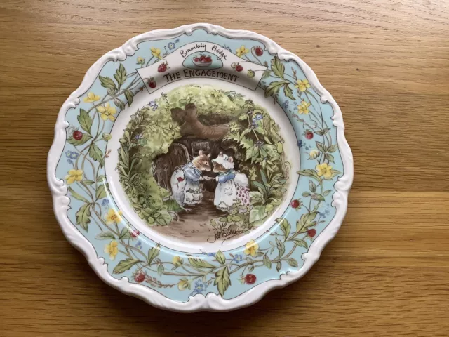 Brambly Hedge Occasions  Plate  -  The  Engagement -  Royal Doulton