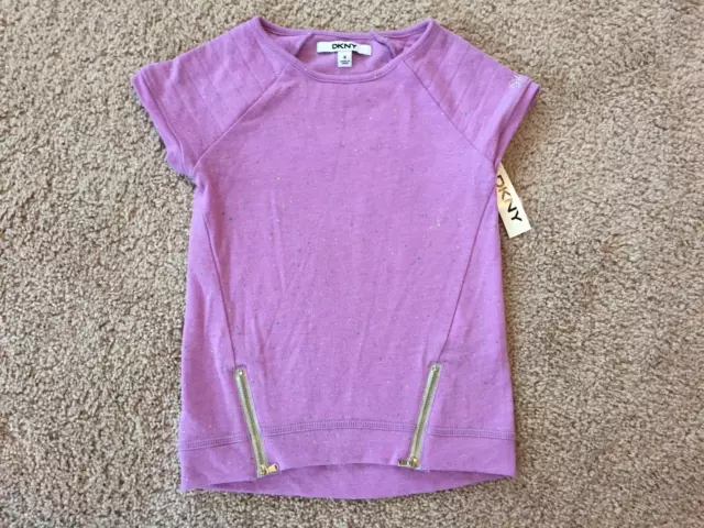 NWOT DKNY Little Girls Frosted Lilac Top Size 6X