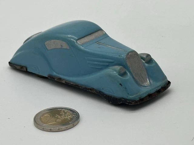 VOITURE DE COURSE ANCIENNE EN CELLULOID COLLECTION gris clair