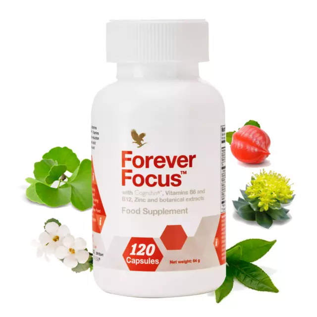 Forever Focus - Concentration, Mémoire, Capacités Intelectuelles - 120 Capsules