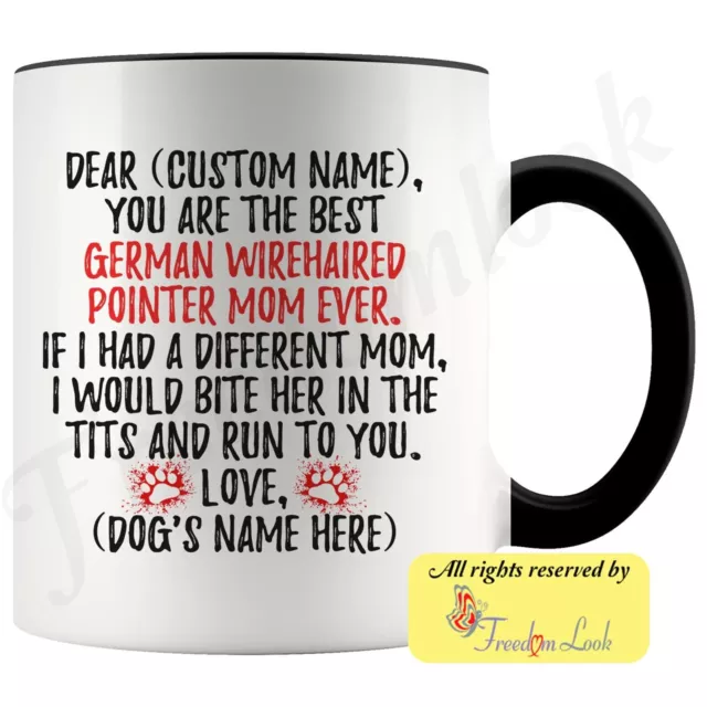 Personalized German Wirehaired Pointer Dog Mom Mug Wirehaired Pointer Dog Owner