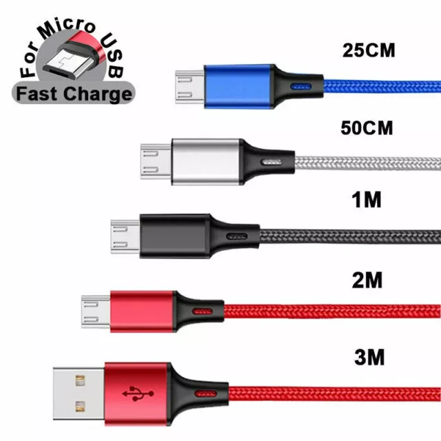 Fast Charging Charger Micro USB Genuine Data Cable Lead For Samsung Galaxy Cord