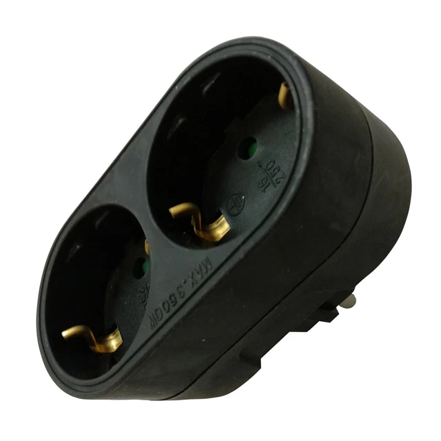DOPPELSTECKER MEHRFACHSTECKER DUO Stecker 2fach Multistecker Vertikal ...