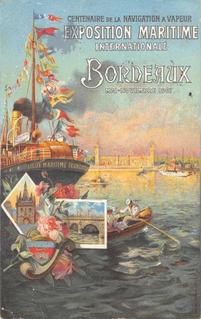 Cpa 33 Bordeaux Exposition Maritime Centenaire De La Navigation A Vapeur 1907