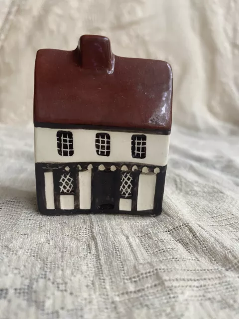 Vintage RARE Small Hand Painted Porcelain Cottage Made in England #10