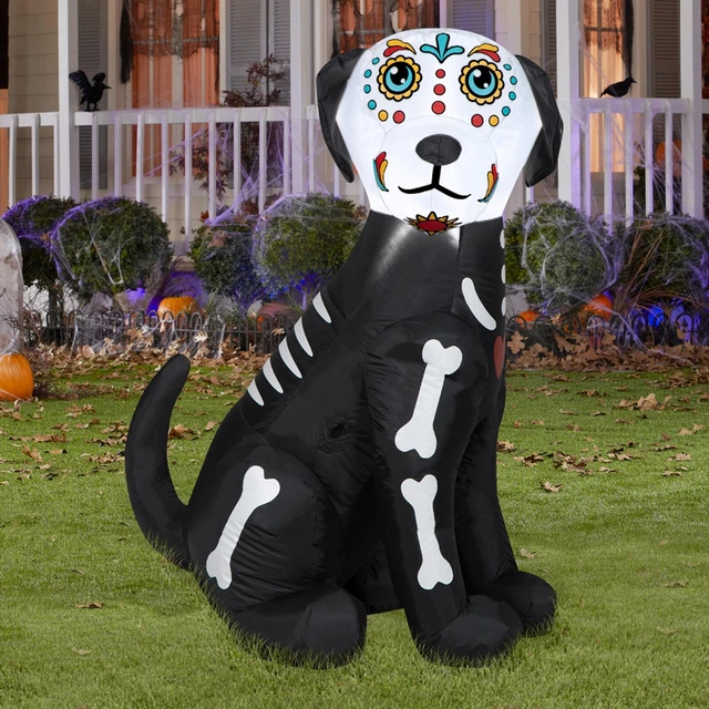 DAY OF THE Dead Dog Inflatable Airblown Gemmy 3.5 Ft NEW 2022 RARE £45.