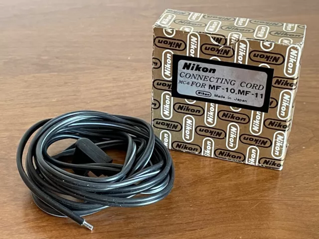 RARO Cable de Conexión de Alimentación Externa Nikon MC-6 en caja para F2 DATA MF-10 MF-11