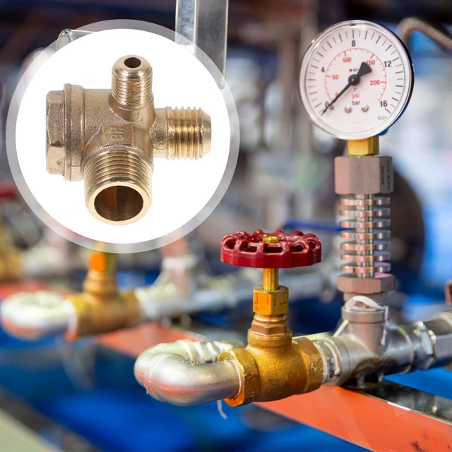 Clapet Anti-retour Coudé En Laiton 1/2" X 3/8" - Pour Compresseur D'air, Angle 90°, Sans Chanfrein