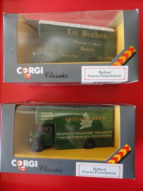 TWO CORGI BEDFORD OB Pantechnicon Lorries New Old Stock Boxed Lee and ...