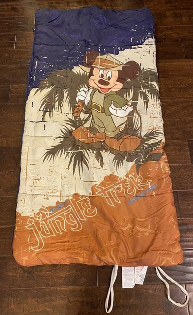 Saco de dormir Disney Mickey Mouse para niños Jungle Trek Adventure 29"" x 60"" 2005