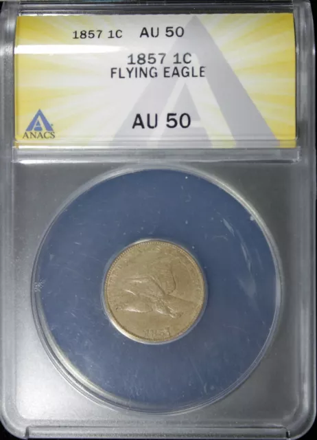 1857 Flying Eagle Cent Anacs Au-50 (2330091)