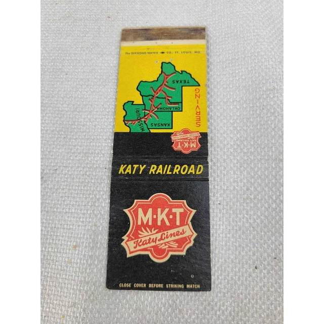 Missouri Kansas Texas Railroad Katy Lines MKT Matchbook Cover