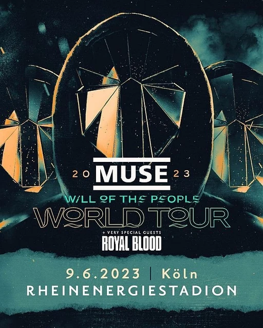 Muse Köln 2023 🔥🎸 Konzert | Cologne Concert - 4x Tickets, Stehplatz, Innenraum