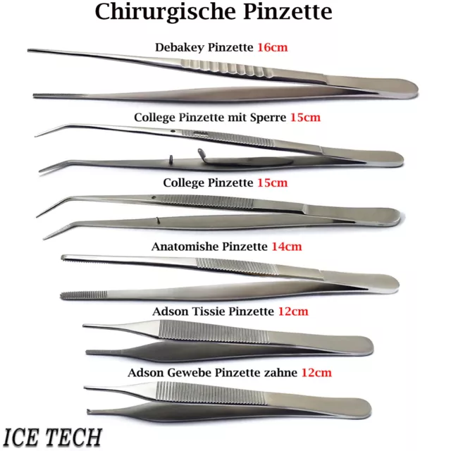 Zahnarzt Chirurgische Diagnostisch Pinzette Zahnchirurgie Naht OP Anatomische