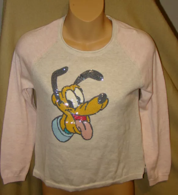 NEW Gap Kids Disney Pluto Sequin Sweater Top Shirt Sz 12 XL Girls