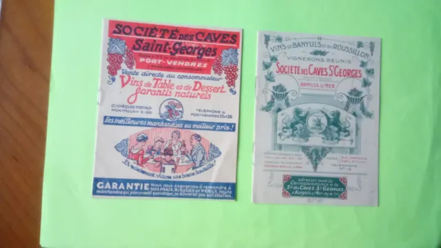 1930 Societé des caves SAINT GEORGES 2 Carnets complets neufs