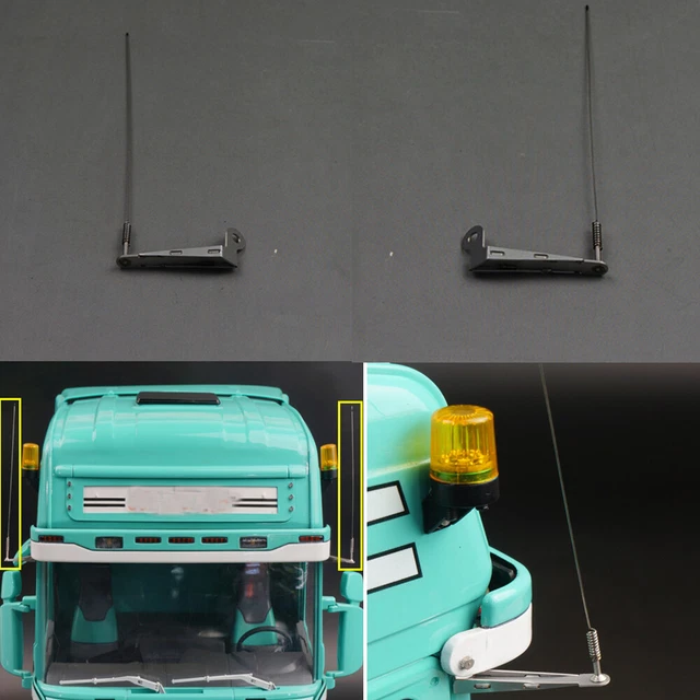 Antenne Décorative Métallique Pour Camion RC Tamiya 1/14 - Kit De Customisation à Faire Soi-Même