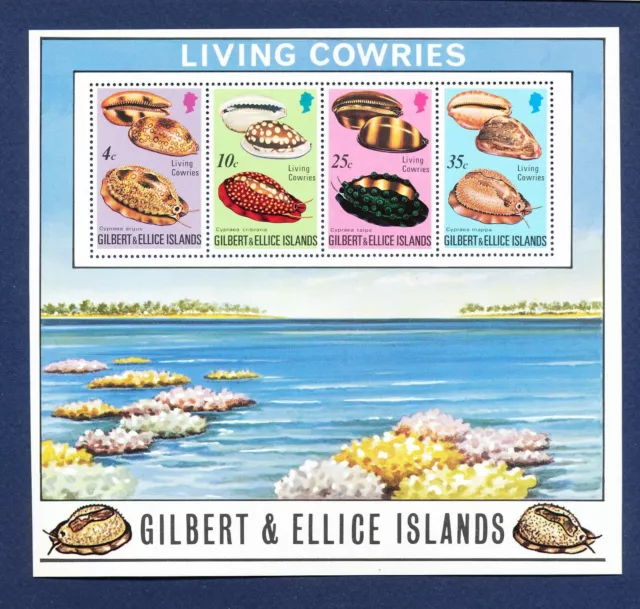 GILBERT & ELLIS ISLANDS - Scott 244a - FVF MNH S/S - Sea Shells - 1975