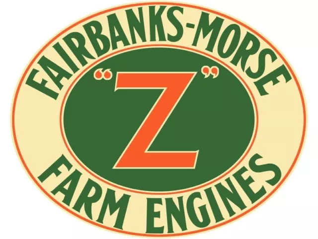 Fairbanks Morse Z Farm Engines DIECUT NEW Sign: 14" Wide USA Steel