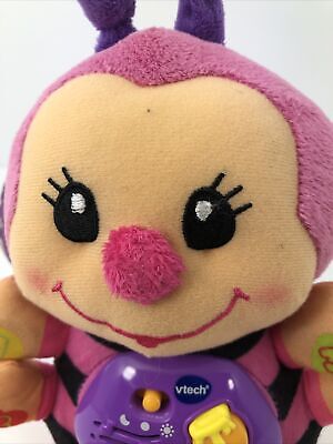 VTech Touch and Learn Musical Bee Pink Plush Crib Baby Toy 4