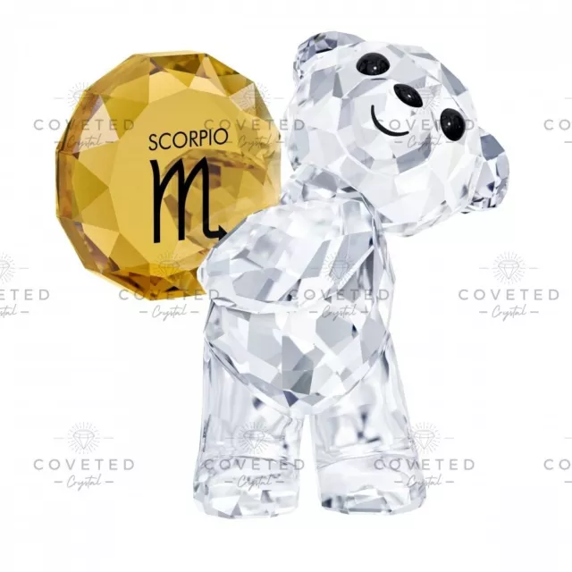 Swarovski Crystal KRIS BEAR ZODIAC SCORPIO 5396286 Mint Boxed Rare Retired New