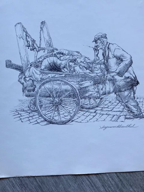 SEYMOUR ROSENTHAL lithograph signed by the artist. In The 1950’s