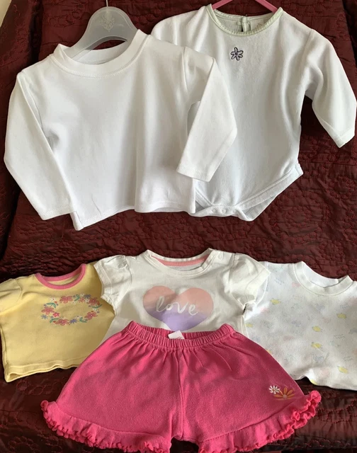 Baby clothes Bundle age 3-6 months shorts vest tops bhs adams girl summer