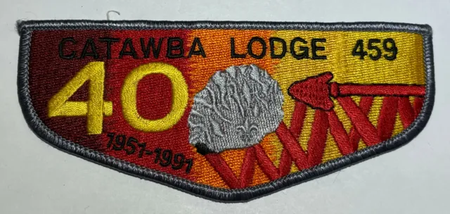OA Lodge 459 Catawba 40th anniversary Flap  Boy Scout WWW  TK7