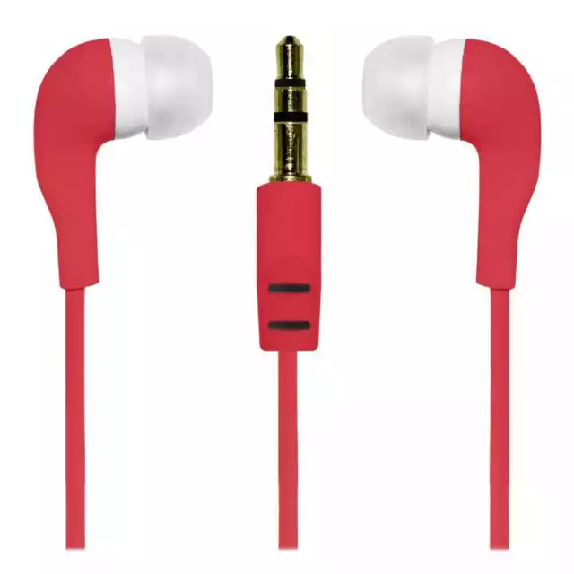 Ecouteurs Intra-Auriculaires Silicone Souple Doux Compatible POCO M3 X3 Rouge