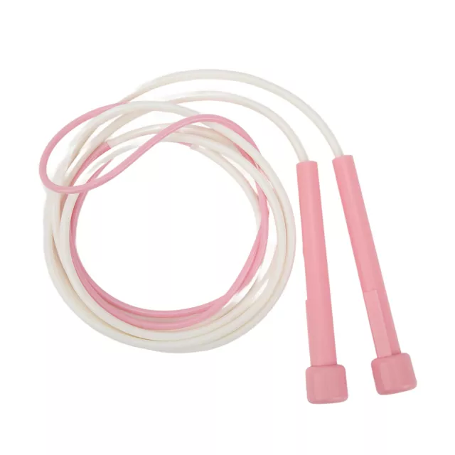 (Pink Handle And Pink And White Rope) Skipping Rope Outdoor Soft