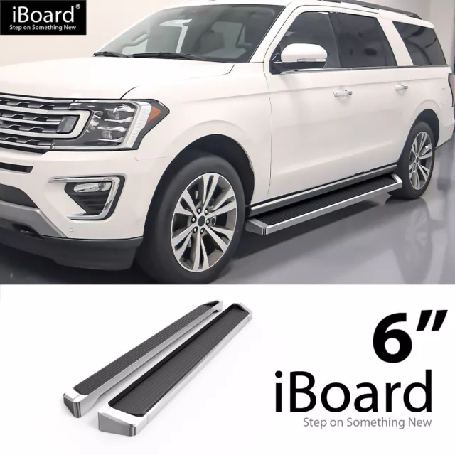 APS Running Board Bar 6in Aluminum Silver Fit Ford Expedition SUV 4-Door 18-24
