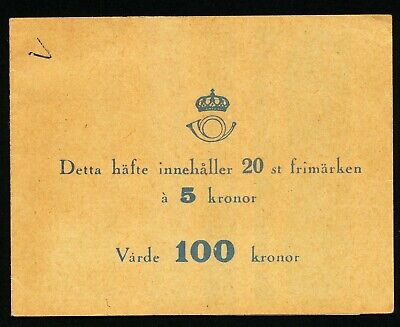 Sweden 1953 cpl booklet with 20 stamps The Royal Palace. MNH