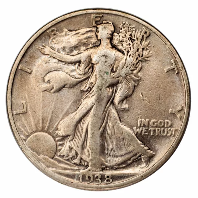 1938-D Argent Marche Liberty Demi Dollar 50C (Fin , F. État
