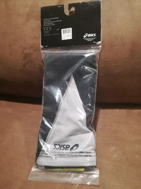 ASICS PR Shelter Arm Warmer Size Small /Medium Black Grey With pocket