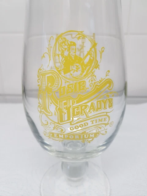 Vintage Rosie O'Grady's Emporium Tall Glass 9 1/2" High