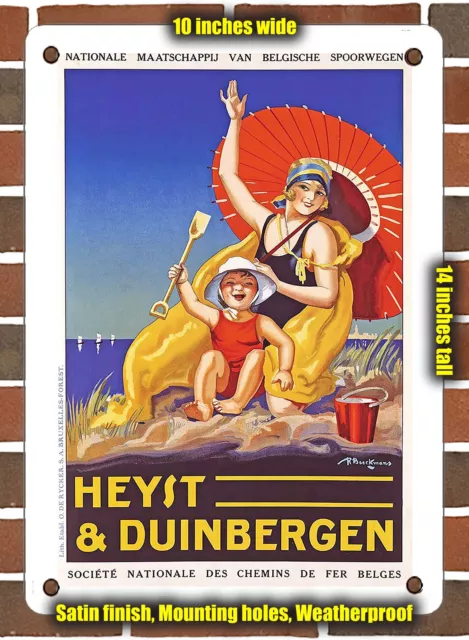 METAL SIGN - 1929 National Company of Belgian Railways Heyst Duinbergen