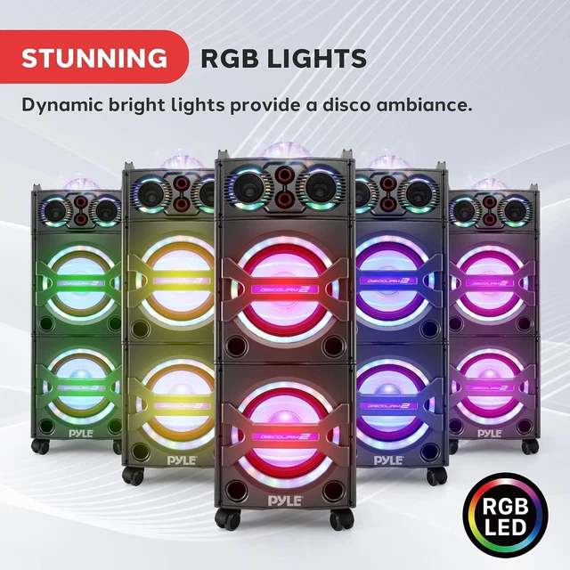 PYLE PA SYSTEM Active Bluetooth Microphone Outdoor Speaker PSUFM1043BT ...