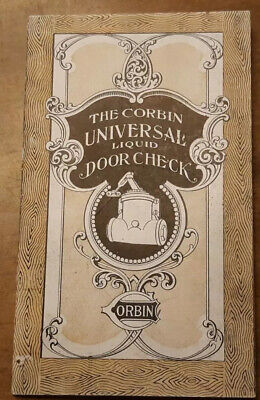 BU438 THE CORBIN UNIVERSAL LIQUID DOOR CHECK 1909 Price Guide Catalog