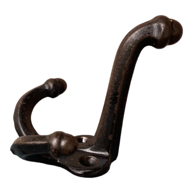 Antique Victorian Cast Iron Triple Acorn Hat  Coat Hook ORIGINAL circa 1890